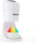 Hawaiian Shaved Ice S900A Snow Cone and Shaved Ice Machine with 2 Reusable Plastic Ice Mold Cups, Non-slip Mat, Instruction Manual, 1-year Manufacturer’s Warranty, 120V, White | Electric Snowcone, Icy Drinks and Slushie Maker with 2 Reusable Cups, 120V