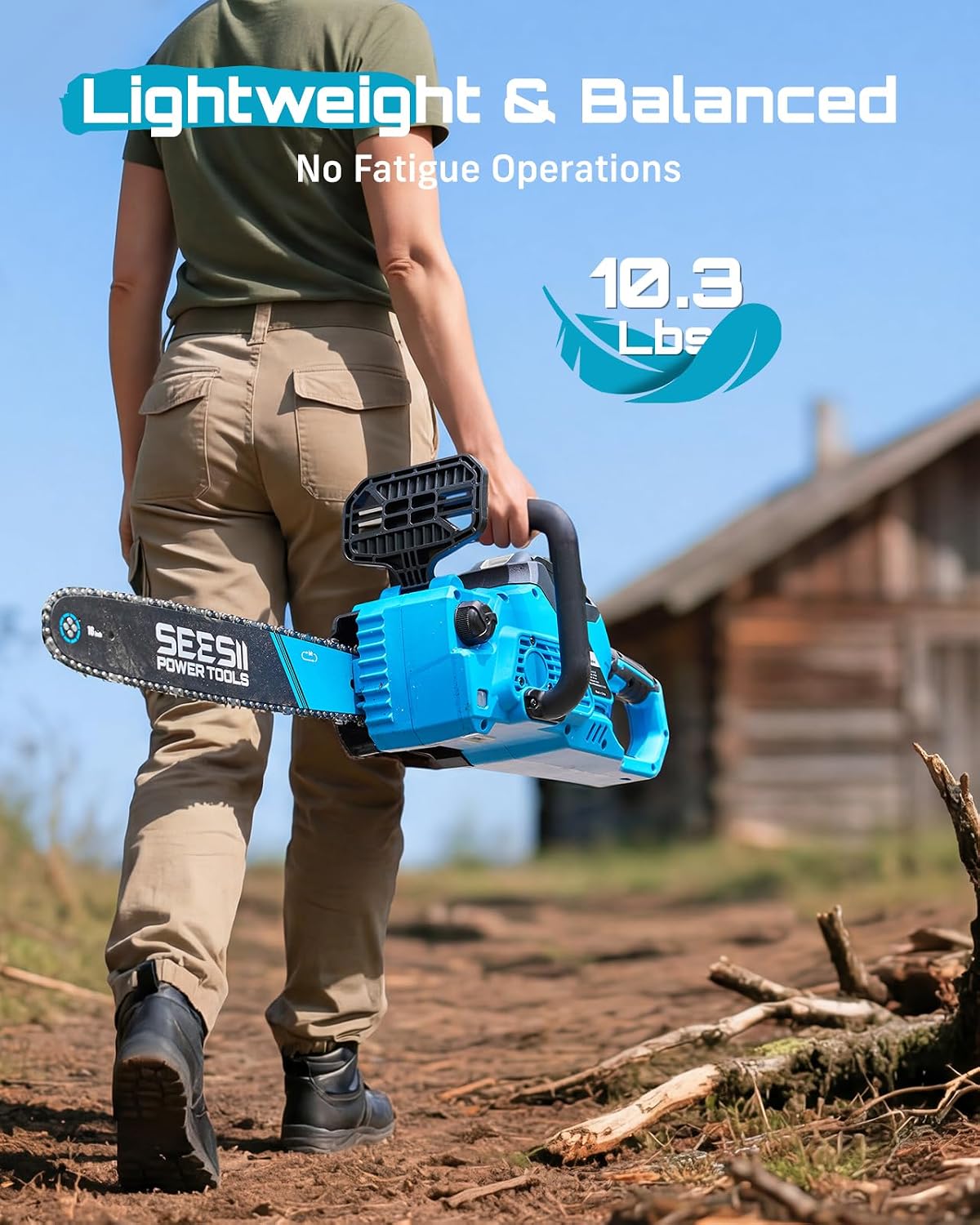 40V 16-Inch Cordless Electric Chainsaw,2000W Brushless Chain Saw | 2×40v 4000mAh Batteries & Chargers, Auto Oiler, Battery Powered Chain Saw for Tree Trimming, Wood Cutting, Yard Work