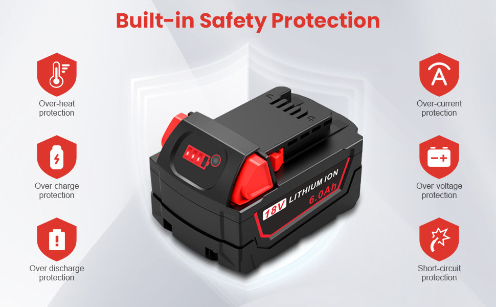 Stairlie 18V replacement battery features for compatible cordless tools