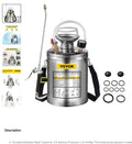 Stainless Steel Manual Pump Sprayer with Pressure Gauge product view
