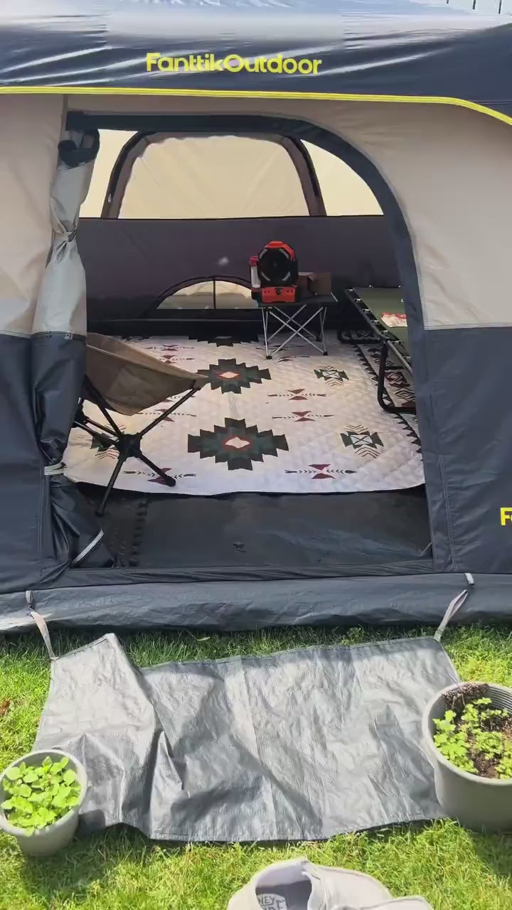 Fast-Setup Instant Cabin Camping Tent for 4-10 People demonstration