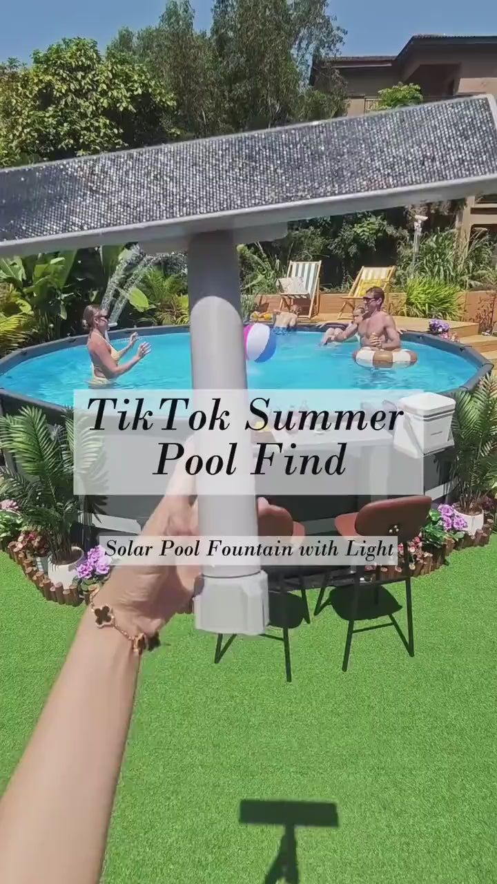 Solar Pool Fountain Light with Color Modes, Timer and Remote Control demonstration